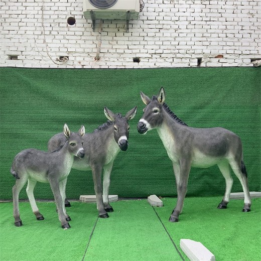 毛驢雕塑圖片,玻璃鋼動物雕塑大全