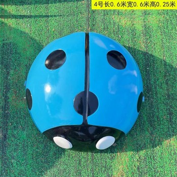 玻璃鋼卡通七星瓢蟲雕塑加工定制,玻璃鋼仿真小動物雕塑