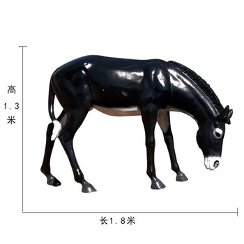 曲陽玻璃鋼仿真毛驢雕塑圖片