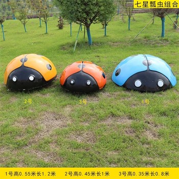七星瓢蟲雕塑制作廠家,玻璃鋼仿真小動物雕塑