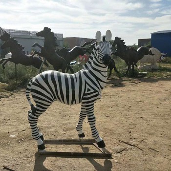 供應玻璃鋼斑馬雕塑生產廠家,斑馬動物雕塑