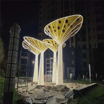 不銹鋼鏡面樹葉雕塑加工定制,不銹鋼雕塑加工廠家