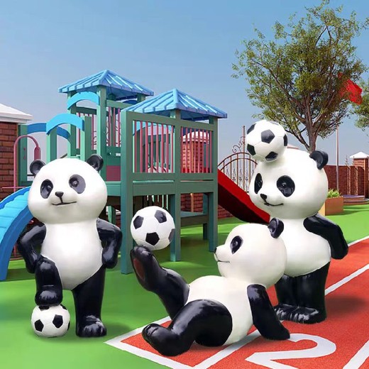 卡通人物熊貓雕塑來圖制作,公園熊貓雕塑壁畫雕塑生產(chǎn)廠家
