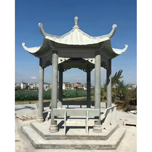 甘肅寺廟六角涼亭安裝