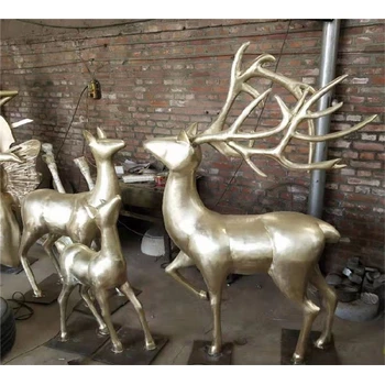 園林景觀銅鹿雕塑制作