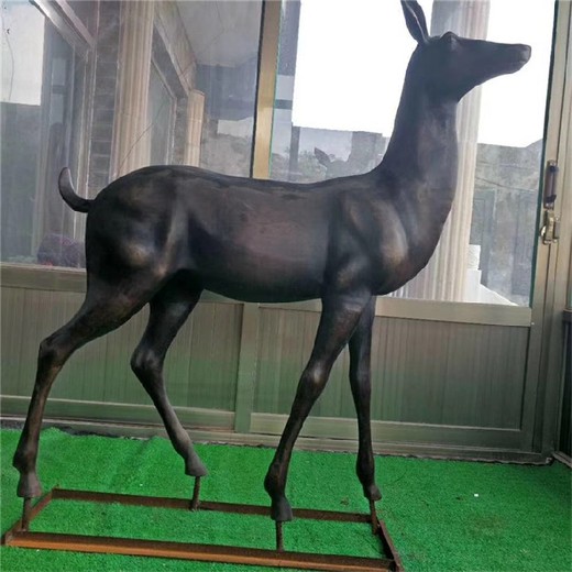 廣場純銅梅花鹿雕塑制作