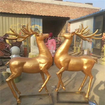 園林景觀銅鹿雕塑制作