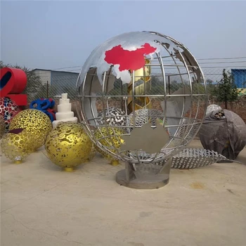 校園地球儀不銹鋼雕塑公司