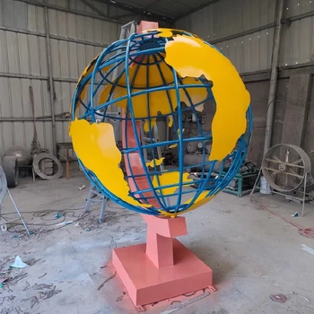 抽象地球儀不銹鋼雕塑價格