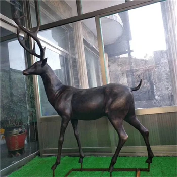 園林景觀銅鹿雕塑制作