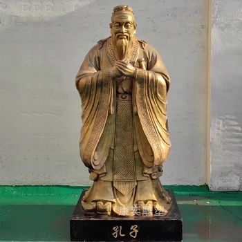 鑄銅孔子雕塑定做