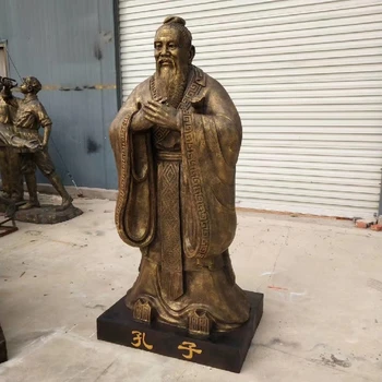 鑄銅孔子雕塑定做