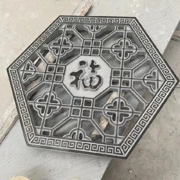 曲陽(yáng)縣鏤空石雕窗花定制,仿古石雕窗花