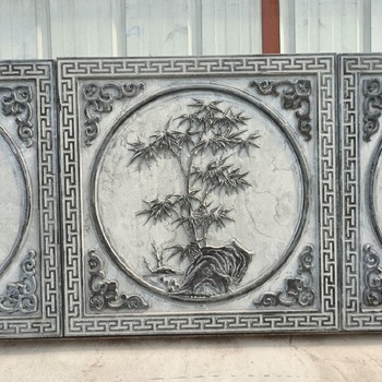 扇形鏤空石雕窗花圖片,古建筑石雕窗花