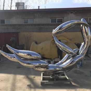 廣場魚群不銹鋼雕塑制作廠家