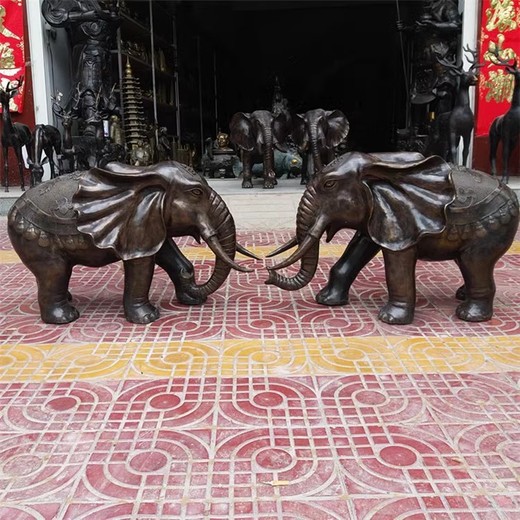 公園純銅大象雕塑制作