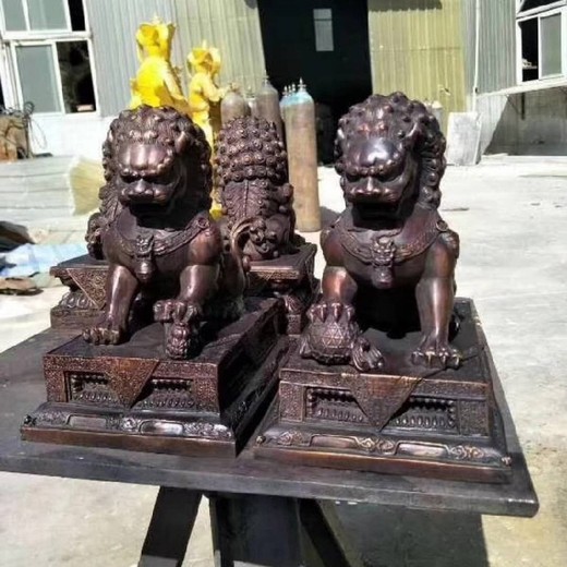河北故宮獅銅雕塑多少錢(qián)一對(duì)