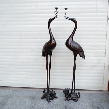 公司仙鶴銅雕像