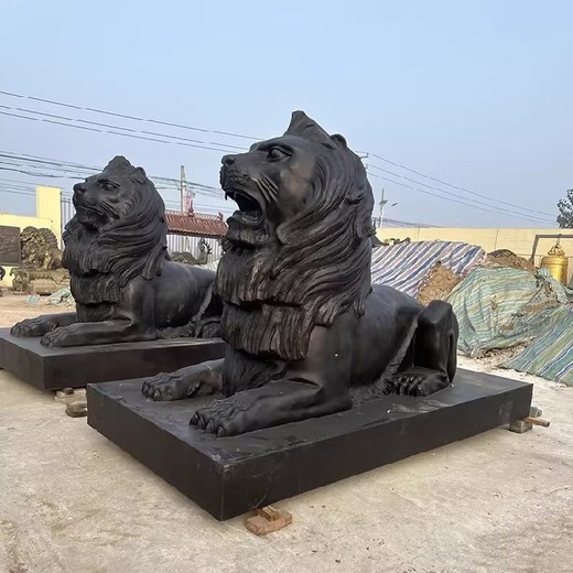 唐縣銅雕匯豐獅子制作廠家