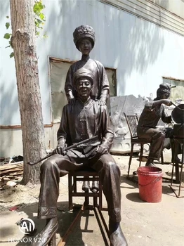 公園少數(shù)民族銅像鑄造
