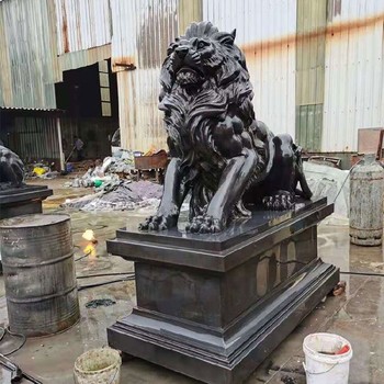 門口銅雕匯豐獅子定制