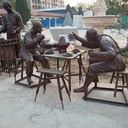 城市玻璃鋼民俗人物雕塑定制