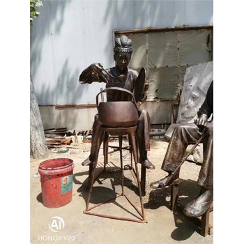公園少數(shù)民族銅像鑄造