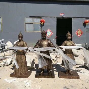 公園玻璃鋼少數(shù)民族人物雕塑鑄造廠家