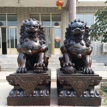 廣場(chǎng)雄獅銅雕塑制作