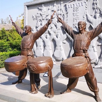 廣場(chǎng)少數(shù)民族主題銅雕塑定制