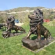 銅獅子雕塑圖