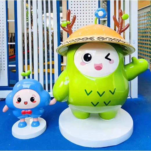 盤錦卡通動(dòng)物雕塑,璃鋼卡通廣場(chǎng)模型