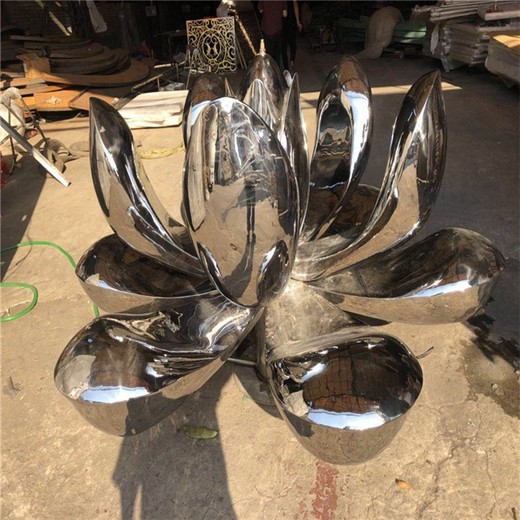 小區(qū)蓮花不銹鋼雕塑制作廠家