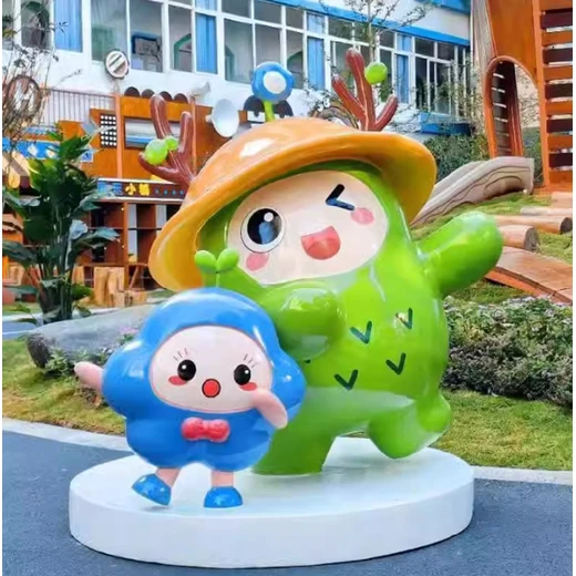 郴州大型商場(chǎng)學(xué)校廣場(chǎng)動(dòng)物雕塑,璃鋼卡通廣場(chǎng)模型