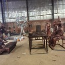 景區(qū)玻璃鋼仿銅少數(shù)民族雕塑鑄造