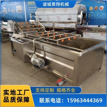 水果鼓泡清洗機(jī)藍(lán)莓翻浪清洗機(jī)器凈菜加工流水線