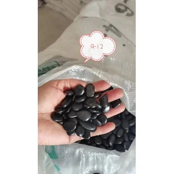 湖北黃岡麻城市黑色拋光鵝卵石