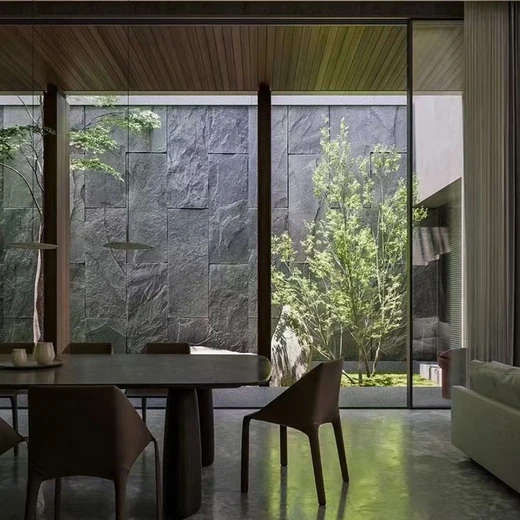 馬鞍山中國黑景觀石天然原石加工定制切片