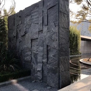 宜昌景區(qū)壘墻中國黑置石源頭廠家電話,原石中國黑置石定制