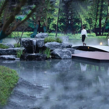 清遠中國黑景觀石批發(fā)天然原石加工定制切片