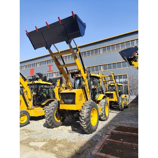 六合建筑工地反鏟裝載一體機(jī)兩頭忙前鏟后挖