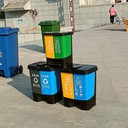 車掛分類垃圾桶,公園垃圾箱,垃圾分一分環(huán)境美十分