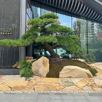 綿陽景觀造景柏坡黃石墻廠家基地