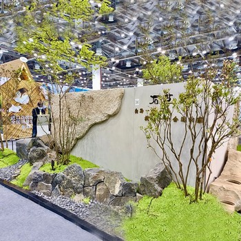 杭州園林造景柏坡黃景墻定制價格多少錢,天然原石柏坡黃景墻