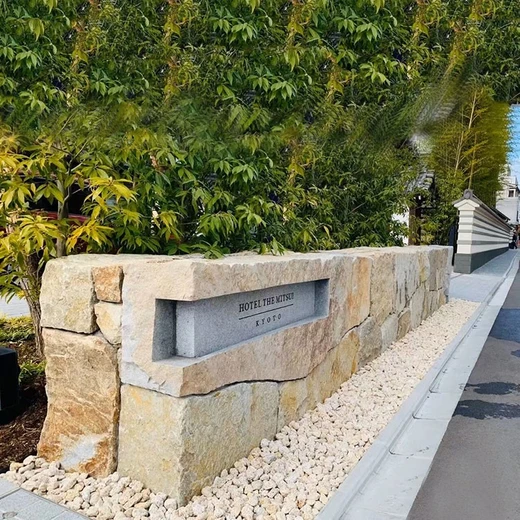 黑龍江碎拼柏坡黃景觀石墻裝飾墻石材