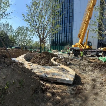 湖北柏坡黃景墻批發(fā),別墅庭院園林景觀造景石加工制作