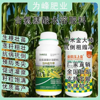 含氨基酸金大棒玉米葉面肥貼牌加工,玉米高產(chǎn)肥料
