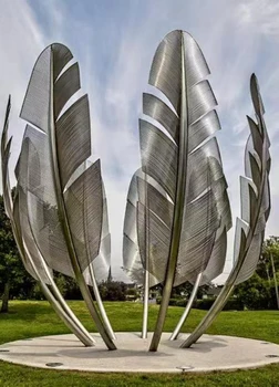 襄陽公園廣場幾何不銹鋼雕塑,大型不銹鋼雕塑