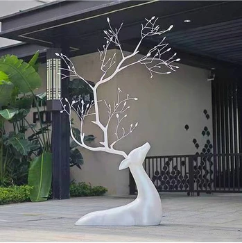 呼和浩特戶外不銹鋼動(dòng)物雕塑,城市廣場(chǎng)大型動(dòng)物雕塑落地?cái)[件