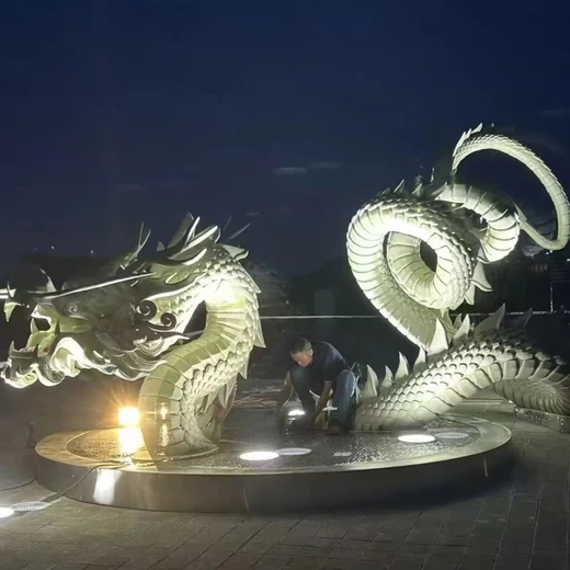 山西大型不銹鋼動(dòng)物雕塑,城市廣場(chǎng)大型動(dòng)物雕塑落地?cái)[件